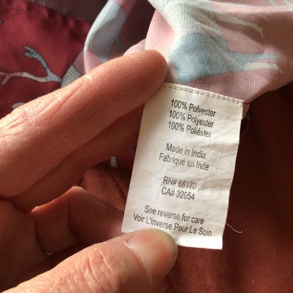 Anthropologie Geisha Designs Deer print red pleated  blouse  XS - Picture 5 of 7